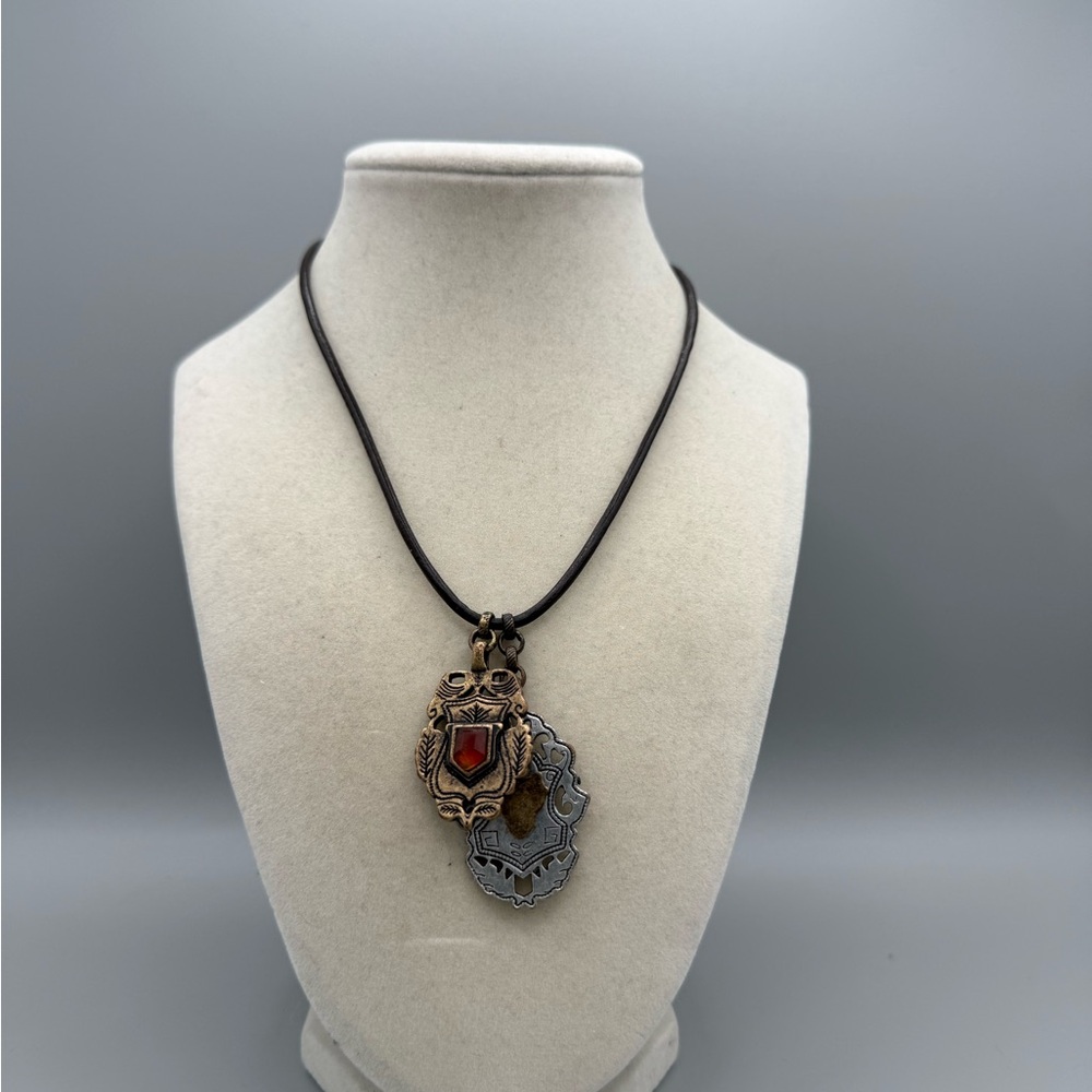 Leather cord western style lucky brand Neckalce